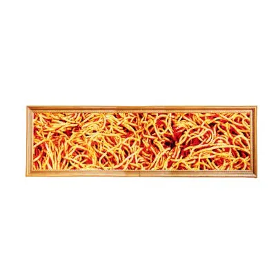 tappeto seletti con disegno di spaghetti